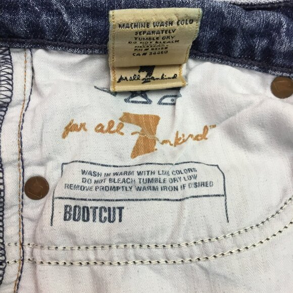 7 For All Mankind Bootcut Womens 31 Jeans Medium Wash Mid-Rise Denim - Picture 14 of 15